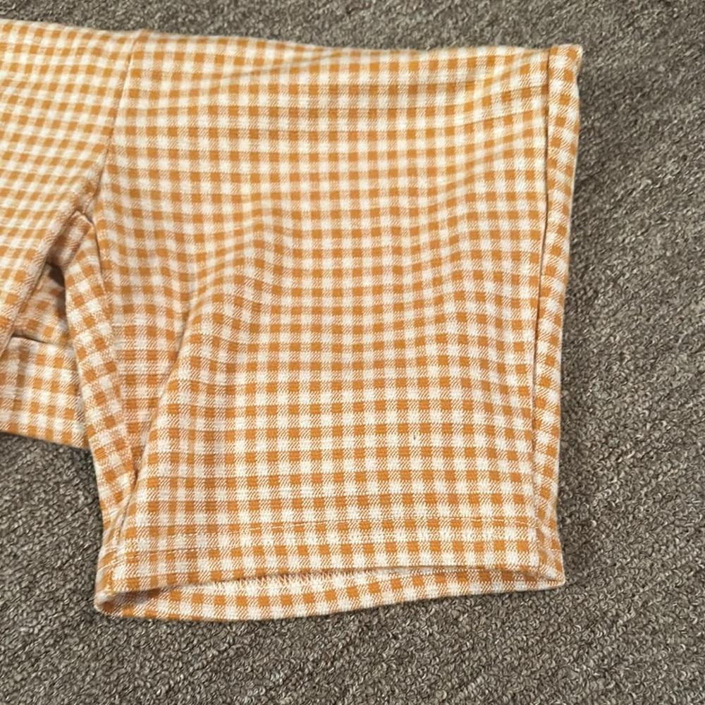 Gingham Tan/Dark Yellow Women's Shorts - Picture 11 of 11